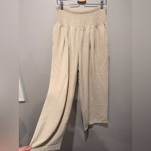 Elegant Cream Women's Pants
